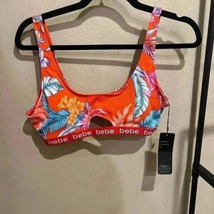 Bebe‎ swimsuit top with tags size large
